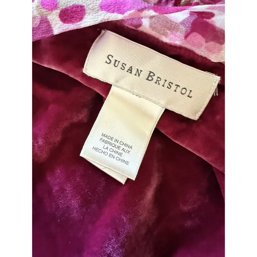 Susan Bristol Ruffled Scarf 100% Silk Lining Cottage Core, Romantic, Vintage